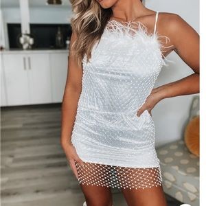 Thomas runway way boutique waking up in Vegas dress white